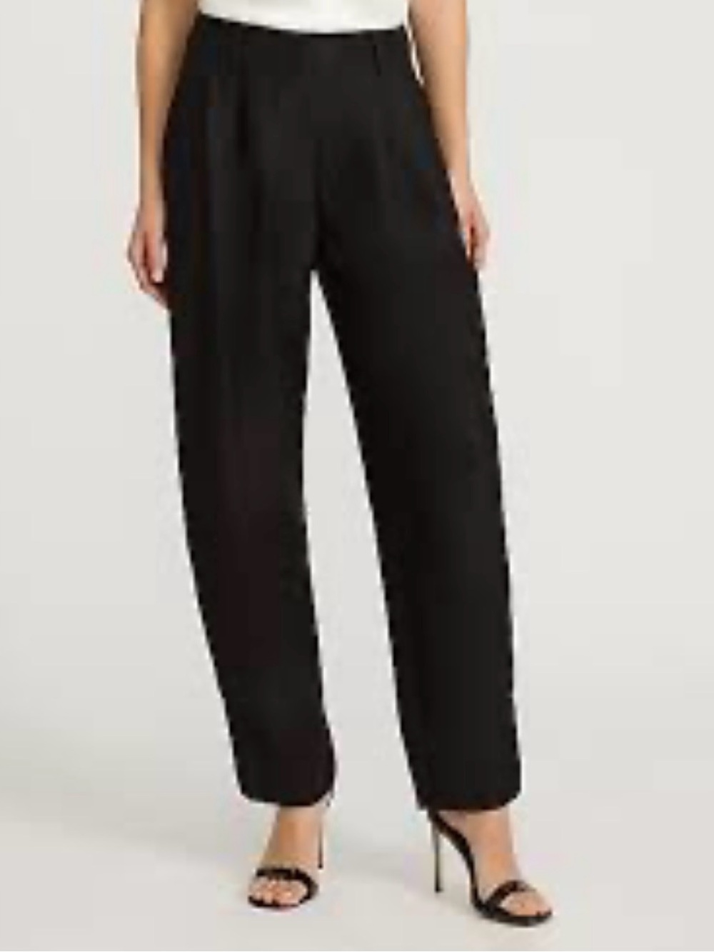 Express Wide-Leg High-Rise Black Trousers